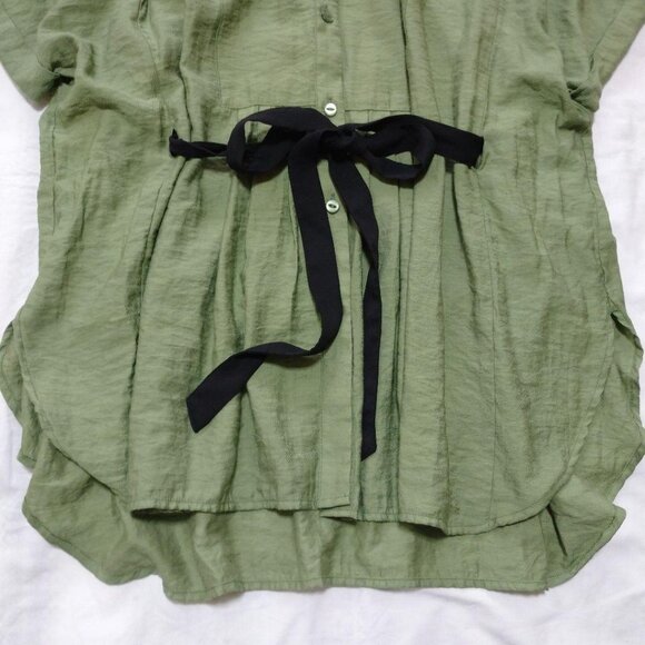 Blesa Blouse with Ribbon Green - Picture 4 of 6